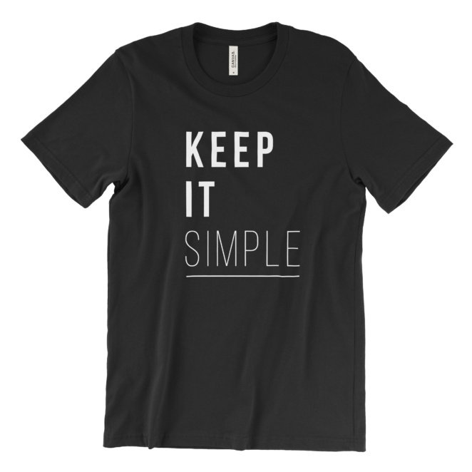 Keep It Simple Black T-Shirt