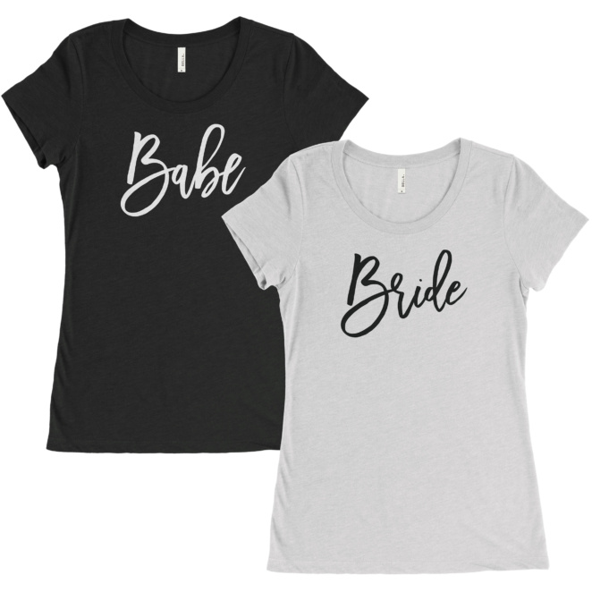 Bride & Babe t-shirts