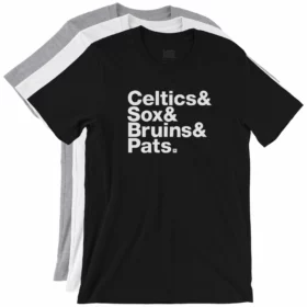 Celtics Sox Bruins Pats T-Shirts Color Variations