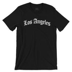 Los Angeles Old English black t-shirt