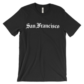 Old English San Francisco t-shirt black