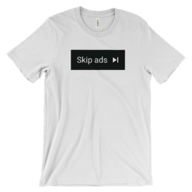 Skip ads white t-shirt