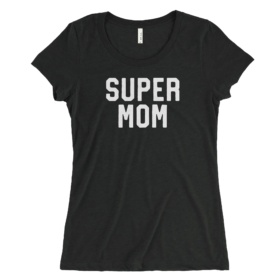 Supermom black heather women's tee