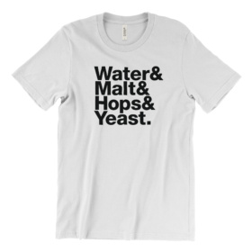 Water & Malt & Hops & Yeast T-Shirt white