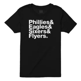 Phillies & Eagles & Sixers & Flyers. Youth T-Shirt black