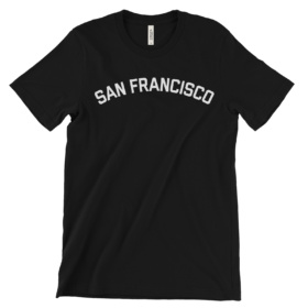 San Francisco curved word tee black