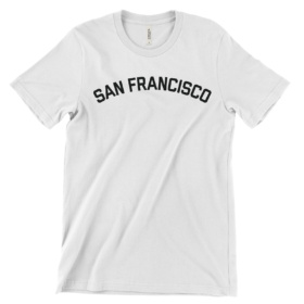 San Francisco curved word tee white