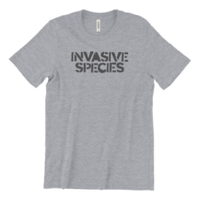 Invasive Species tee - dark gray on heather gray
