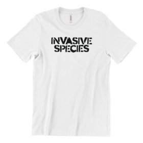 Invasive Species tee - black on white