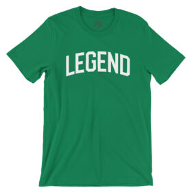 LEGEND t-shirt green with white text