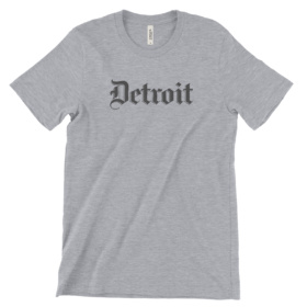Heather gray Detroit old english t-shirt