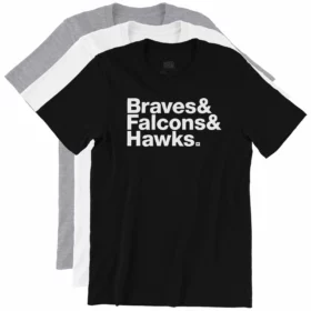 Atlanta Sports Teams List T-Shirt color variations