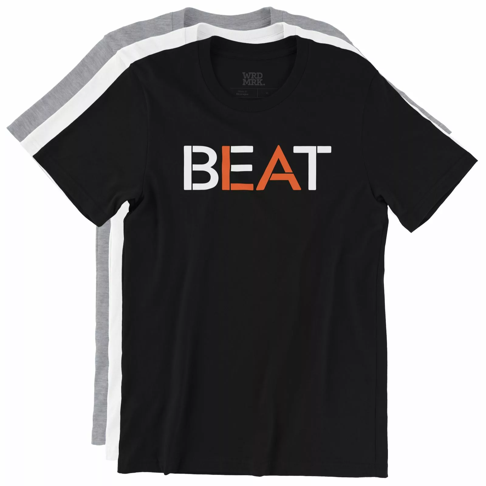 Beat La T-Shirt (SF Giants Colors) - Wrdmrk - Orange Stencil Design - Short Sleeve Crew - Soft Cotton Tee (4xl, Gray Heather)
