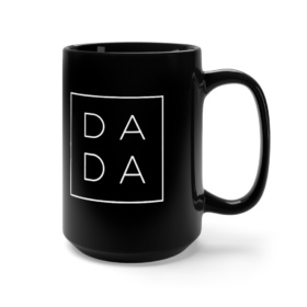 DADA black mug 15oz handle on right