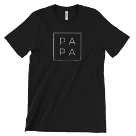 PAPA square t-shirt in black