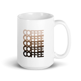 5 shades of COFFEE large mug