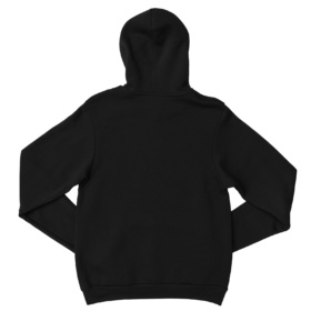 Back of black hoodie
