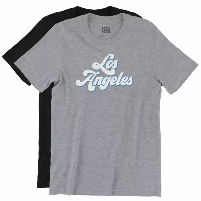 Los Angeles retro t-shirts variations