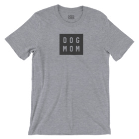 DOG MOM gray t-shirt