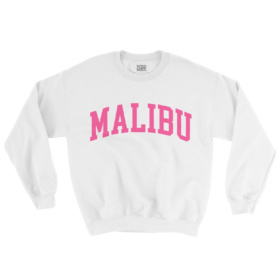 MALIBU sweatshirt pink on white