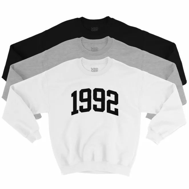 1992 crewneck sweatshirts color variations