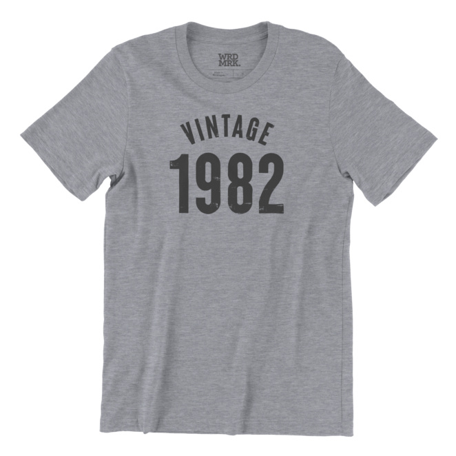 VINTAGE 1982 t-shirt heather gray front