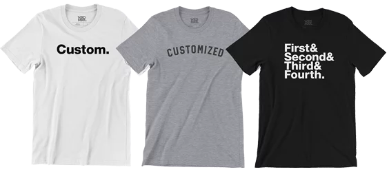 3 Customizable T-Shirts
