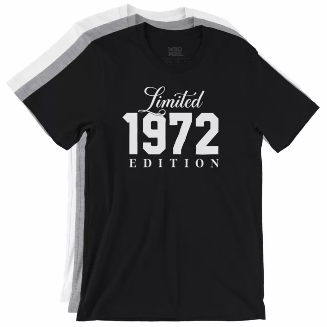 Limited Edition 1972 t-shirts color variations