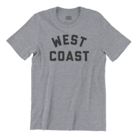 WEST COAST t-shirt gray on heather gray