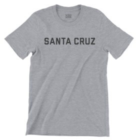 SANTA CRUZ block letter t-shirt heather gray