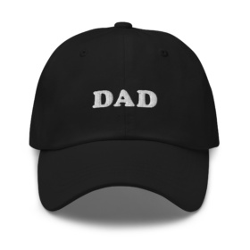 dad hat that says DAD black front