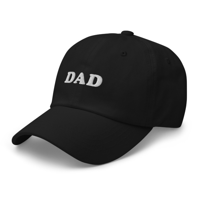 dad hat that says DAD black left front