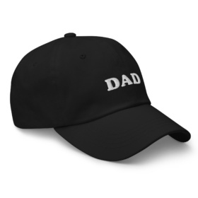 dad hat that says DAD black right front