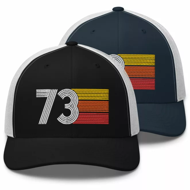 73 Trucker Hats black and navy color variations