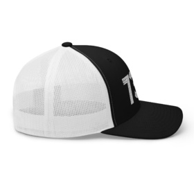 1973 black and white trucker hat right side