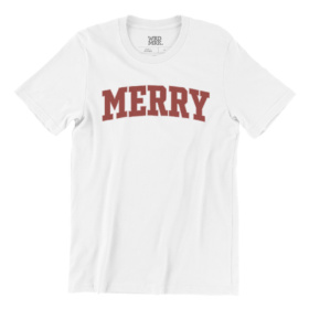 MERRY white t-shirt
