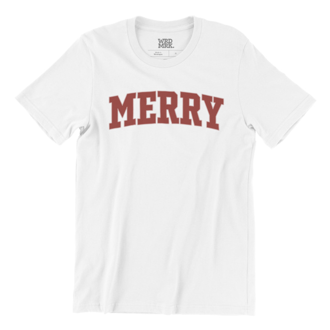 MERRY white t-shirt