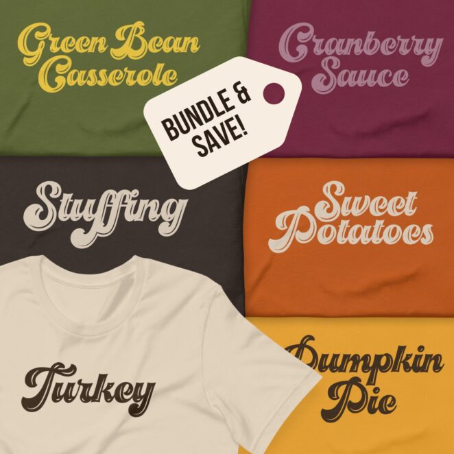 Colorful Thanksgiving t-shirts BUNDLE & SAVE!