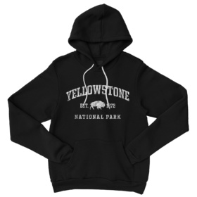 YELLOWSTONE NATIONAL PARK EST. 1872 with bison black hoodie