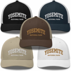 Yosemite National Park trucker hats five color variations