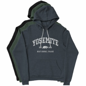 Yosemite National Park hoodies 3 color variations