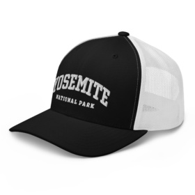 YOSEMITE NATIONAL PARK trucker hat black left front