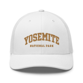 YOSEMITE NATIONAL PARK trucker hat white right front
