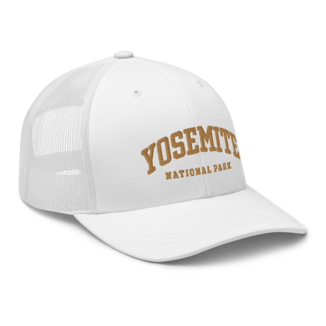 YOSEMITE NATIONAL PARK trucker hat white right front