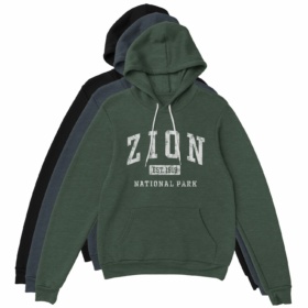 ZION NATIONAL PARK EST. 1919 hooded sweatshirts