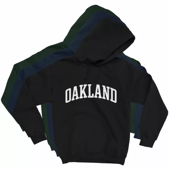 OAKLAND hoodies three color variations
