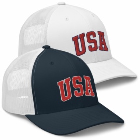 USA trucker hats two color variations