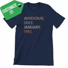 CUSTOMIZE IT AWESOME SINCE 1983 t-shirt navy