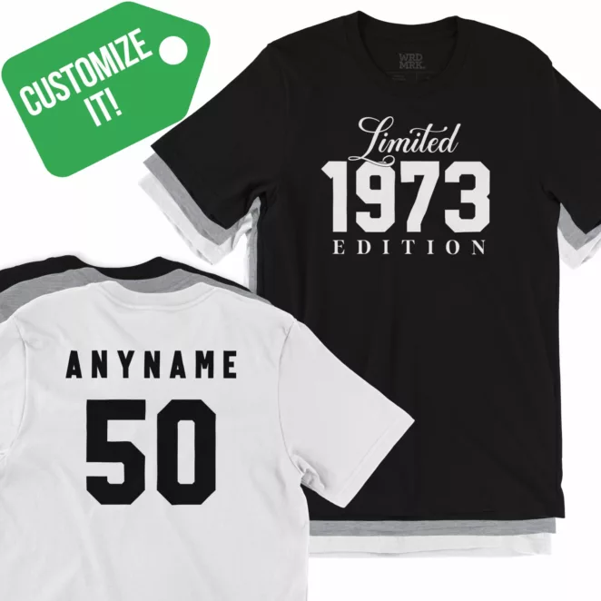 CUSTOMIZE IT Limited Edition 1973 T-Shirts Color Variations