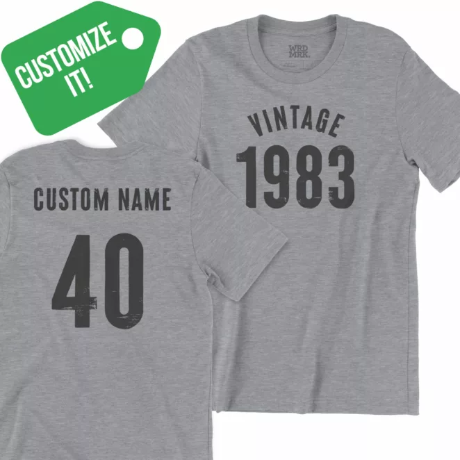 CUSTOMIZE IT VINTAGE 1983 t-shirt front and back